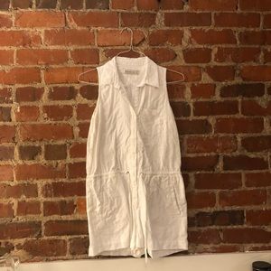 White Linen Romper